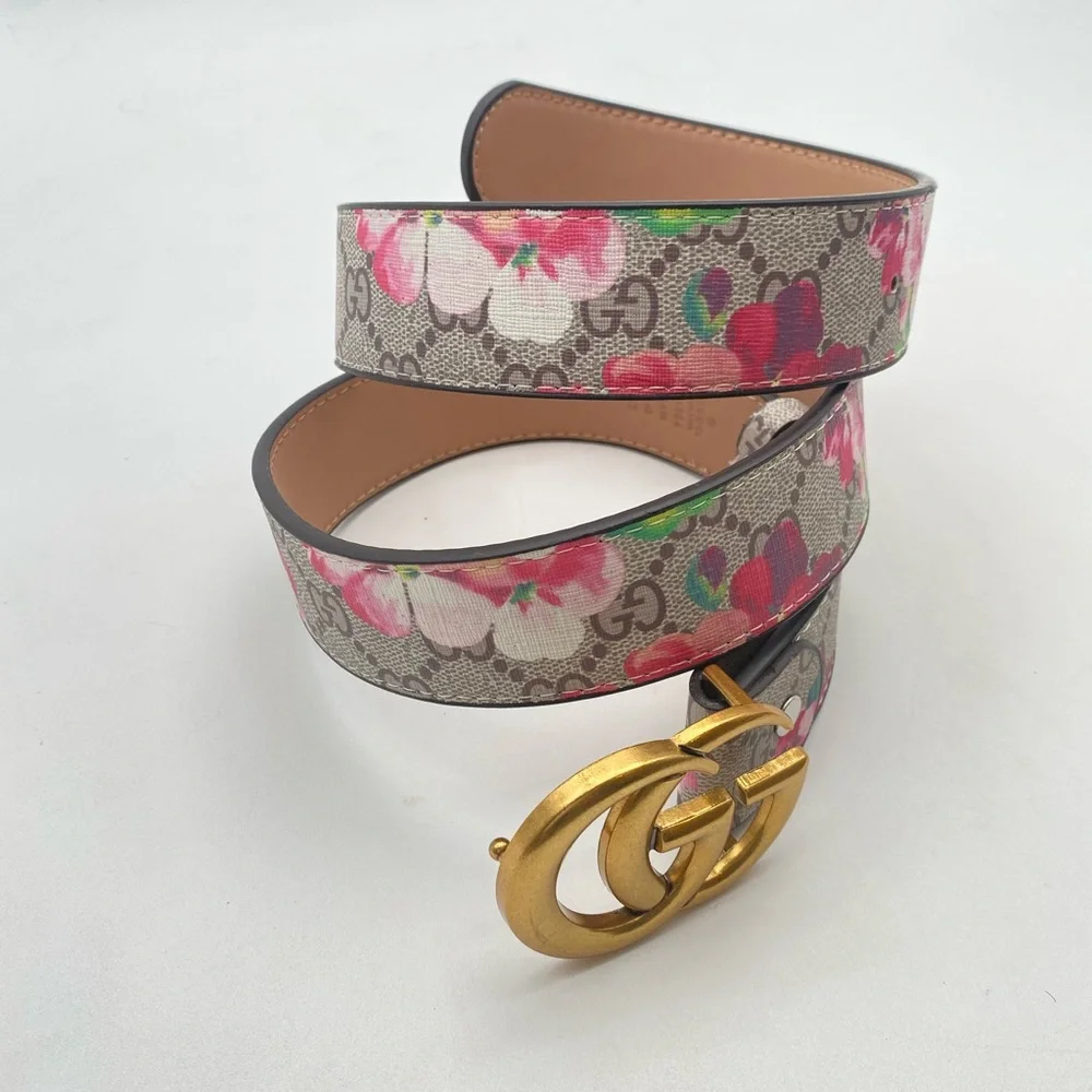 Gucci GG Supreme Marmont Blooming Floratttt Interlocking G Belt- 105 CM Large - Picture 6 of 10